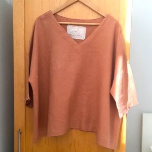 Kimono top Old London in V-neck. Oversized - one size fits most